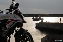 海とバイク