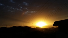 昨日の夕陽