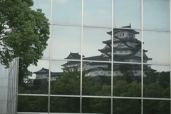 お城の映り込み