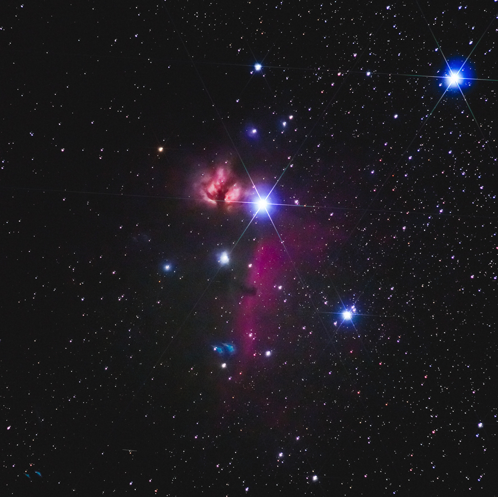 馬頭星雲と燃える木星雲
