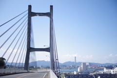松川大橋と火力発電所
