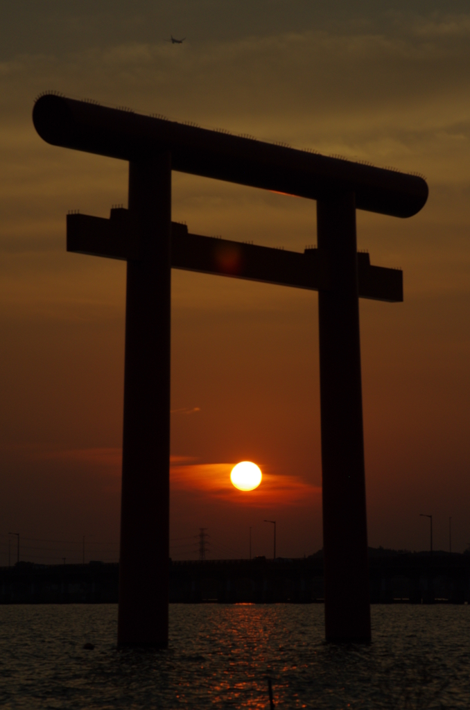 北浦の夕陽