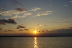 霞ヶ浦の夕焼け