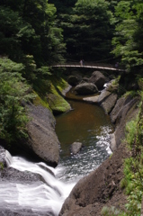 滝とつり橋