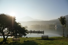 朝の白樺湖