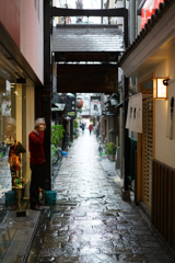The Osaka back alley after the rain