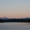 狭山湖からの紅富士