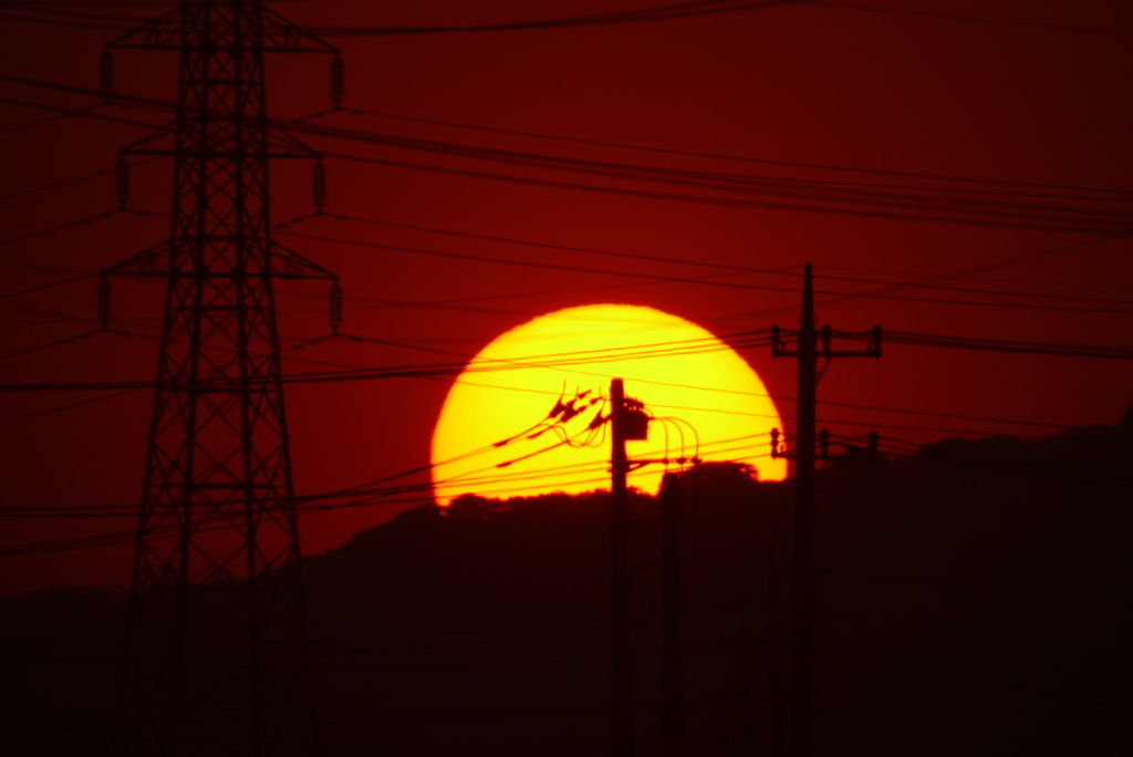 1200㎜相当　28日の夕日