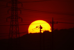 1200㎜相当　28日の夕日