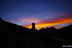 燃える夕焼け雲