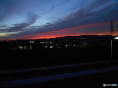 散歩途中の夕景