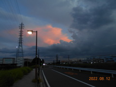 赤雲の夕景