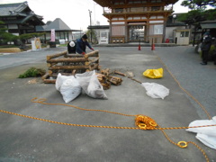 節分祭準備中