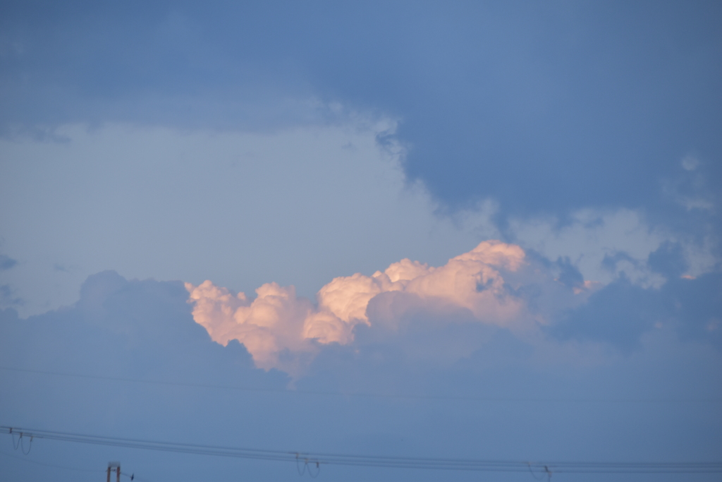 夕陽の雲