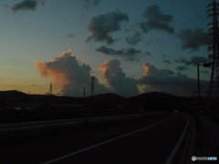 夕景の雲