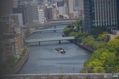 大阪城の横の川