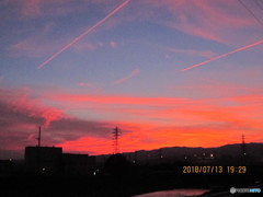 久々の夕焼け