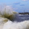 海　台風1号　外房