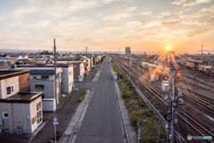 陸橋からの夕焼け