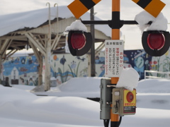 まつげに雪。