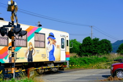 出勤途中に娘っ子をパチリ　山形鉄道