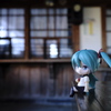 フィギュアのある鉄道風景　古き駅舎