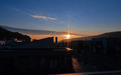 Looking up at the sky