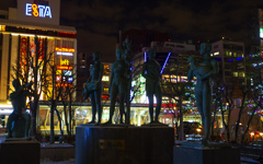 師走のさっぽろ駅前