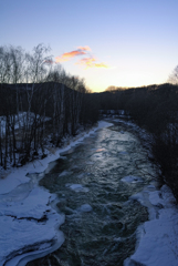 常呂川　At dusk