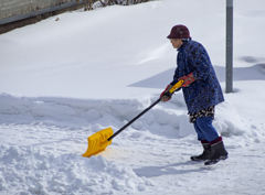 歩道奉仕除雪