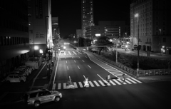 歩道橋から札幌夜景