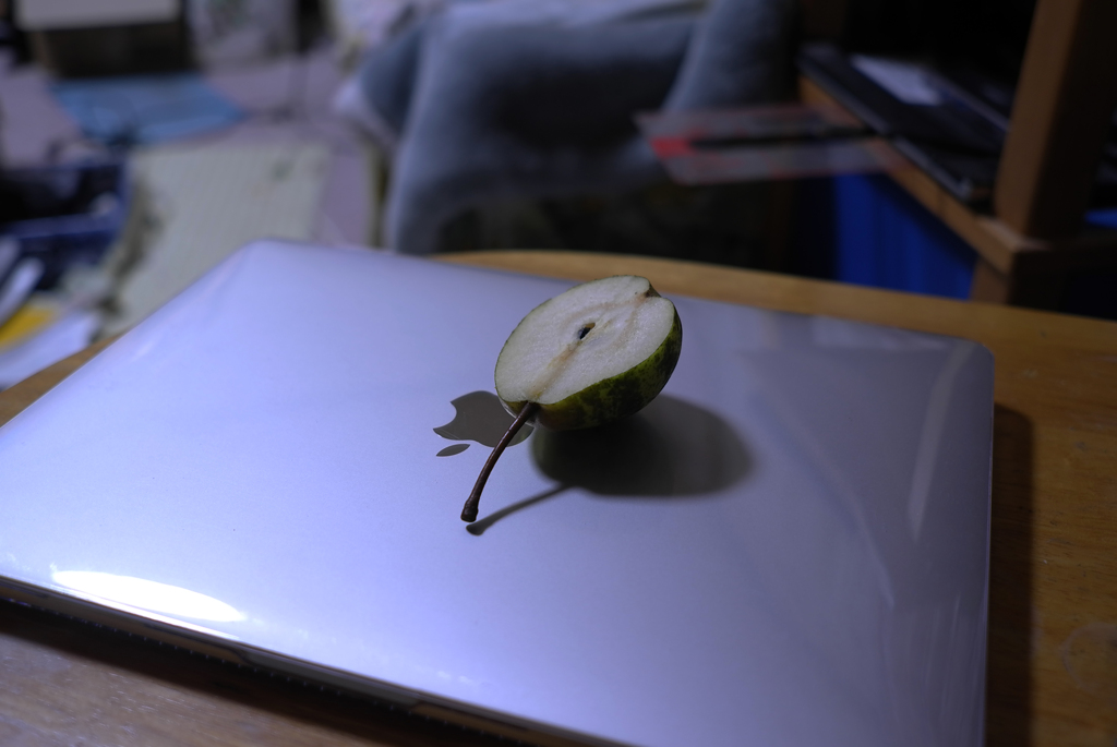 Apple pearカット直後