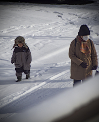 ばあちゃんと一緒 帰り道