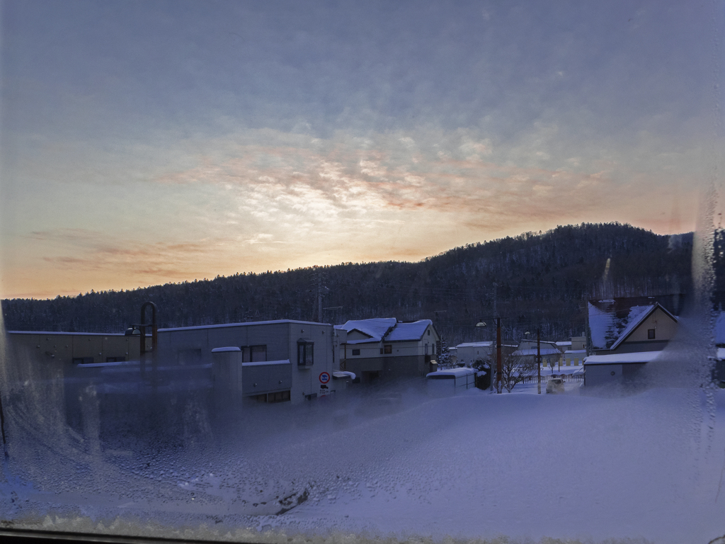 -18度の朝焼け