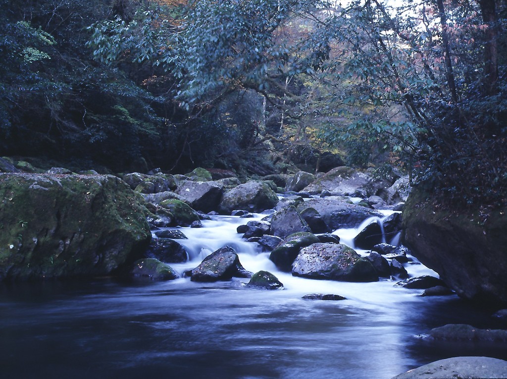 菊池渓谷の流れ