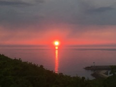 奥尻島の夕陽