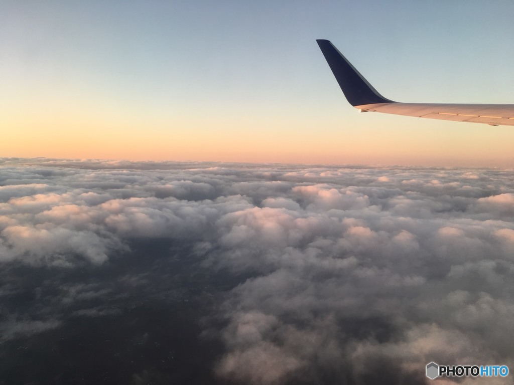 雲海と夕焼け