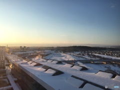 駅舎の雪