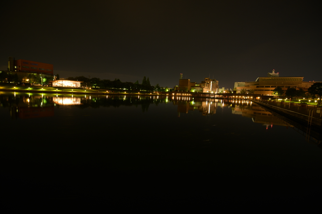 夜の環水公園