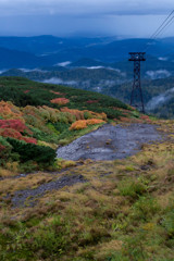 ロープウェイと秋景色1