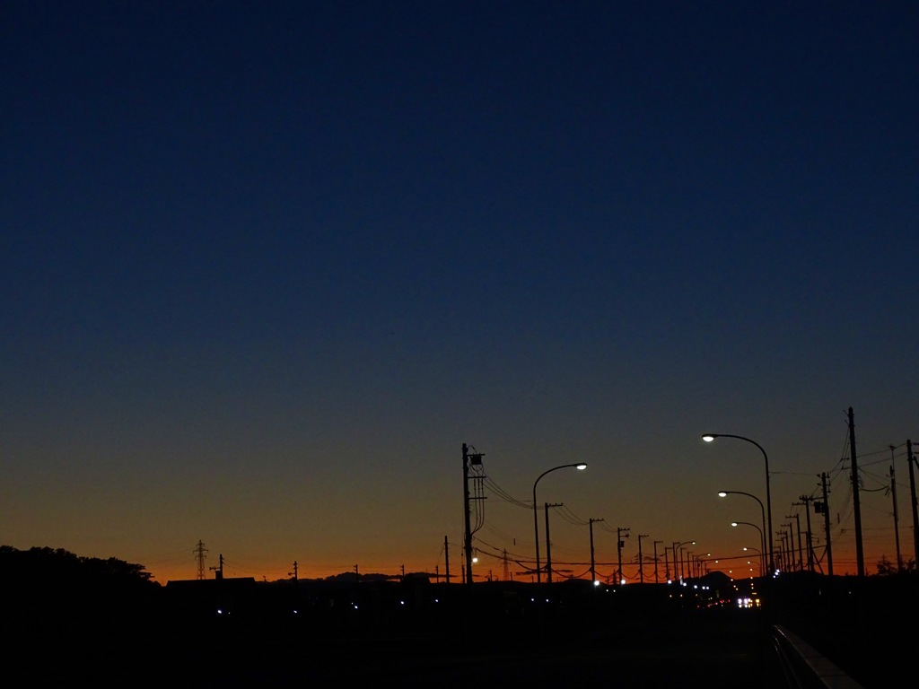 夕暮れの時…