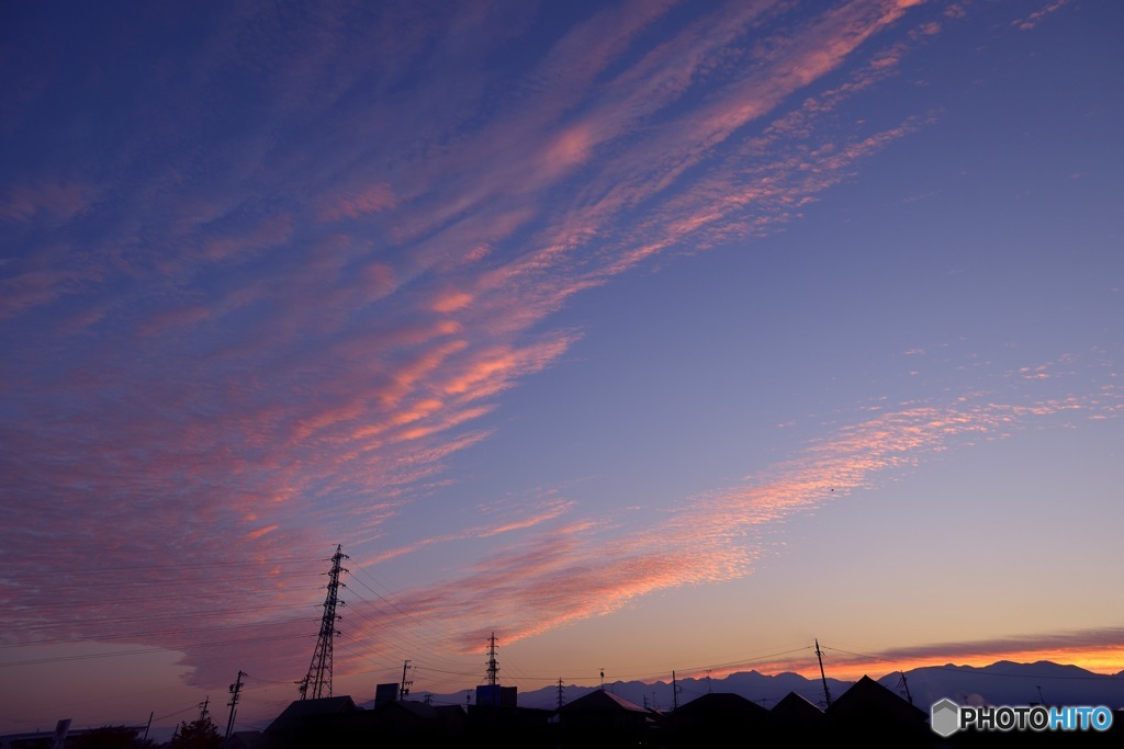 朝焼けの空
