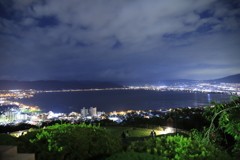 諏訪湖　夜景