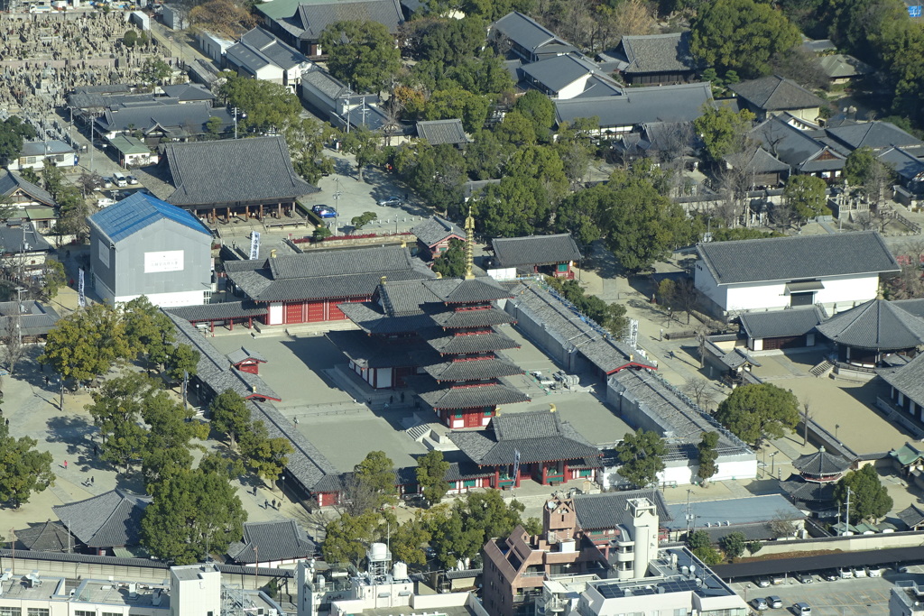 ハルカス300から四天王寺