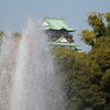 噴水と大阪城天守閣