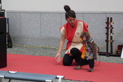 四天王寺で猿回し