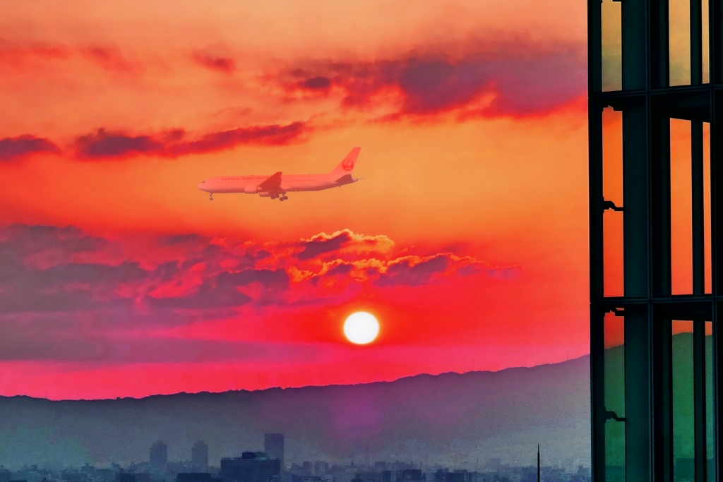 44 Fly by HARUKAS at Sunrise (Review 3)