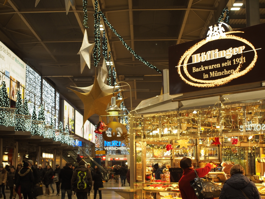 ミュンヘン中央駅のクリスマス