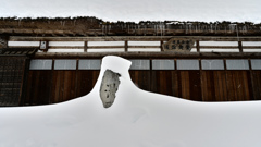 豪雪の大内宿