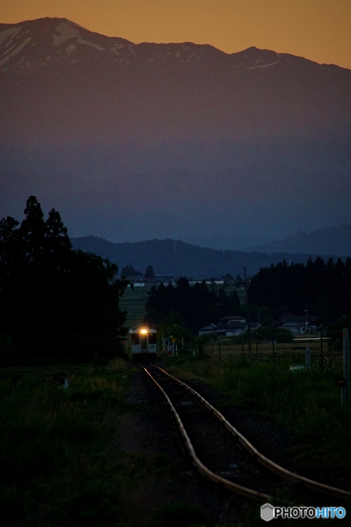 只見線　夕景！